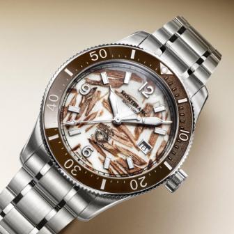 亞化石木材裝飾面盤／萬寶龍Iced Sea系列日期顯示自動零氧腕錶限量版700