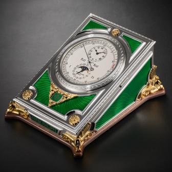 重現百年前複雜桌鐘設計／PATEK PHILIPPE 27000M-001萬年曆跳秒桌鐘 -- 桌鐘座鐘特集一