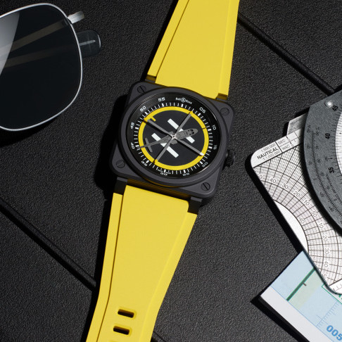 直升機停機坪化為腕間景色／BELL & ROSS BR-03 Helipad黑色陶瓷限量飛行錶