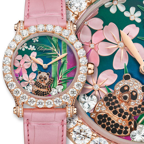 櫻花竹林裡有熊貓！CHOPARD Happy Sport動物系列腕錶