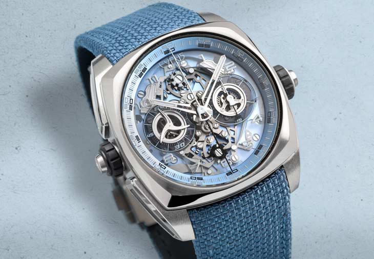 CYRUS賽瑞錶Klepcys DICE Glacial Blue雙獨立計時腕錶