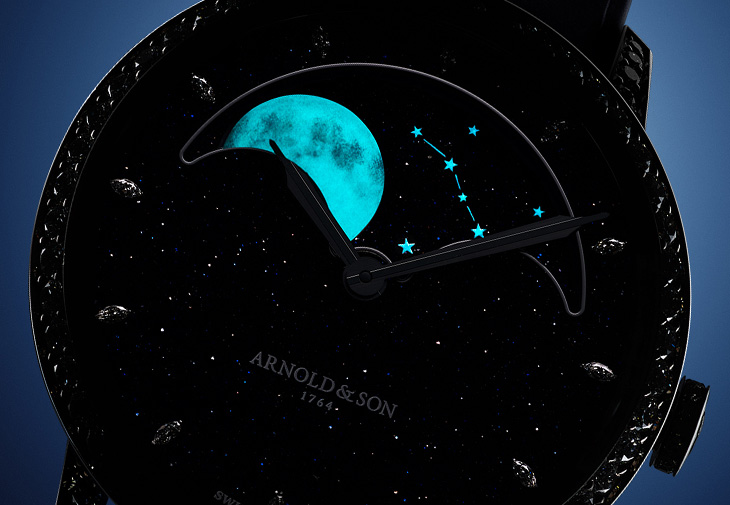 ARNOLD & SON亞諾錶Perpetual Moon 38白金月相腕錶
