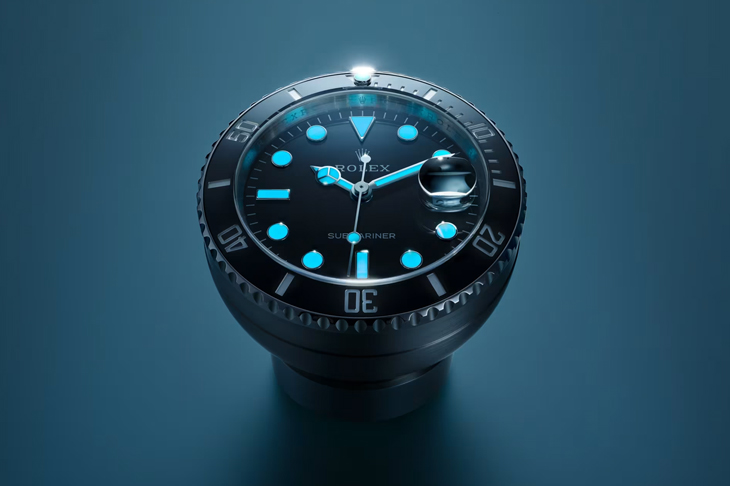 桌上的萬年曆水鬼／ROLEX潛航者型桌鐘Ref. 909010LN -- 桌鐘座鐘特集三
