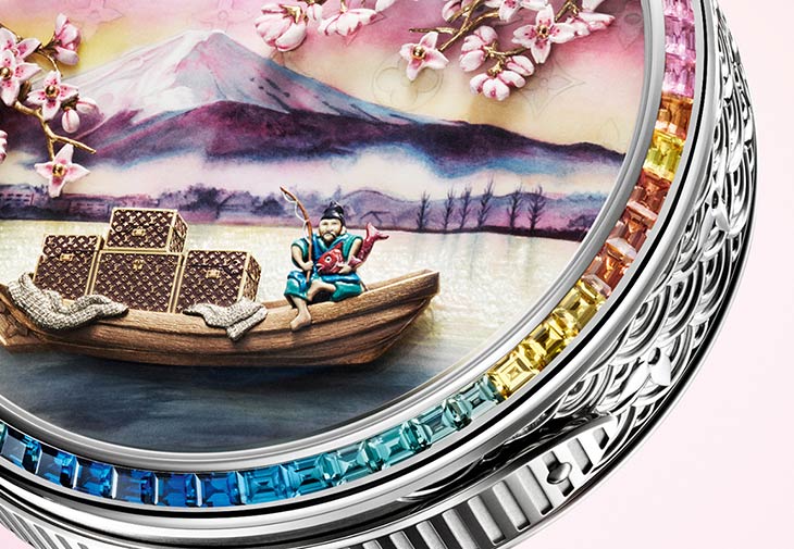 LOUIS VUITTON路易威登Escales Autour du Monde系列Escale au Mont Fuji懷錶