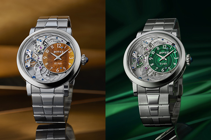 BOVET Récital 12 限量腕錶以孔雀石與虎眼石打造不可複製的藝術品