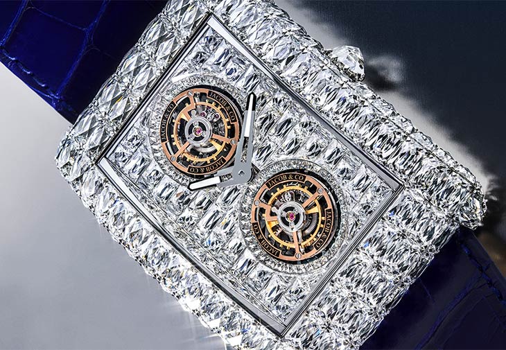 JACOB & CO. Billionaire 雙陀飛輪 Angel Cut 鑽石腕錶