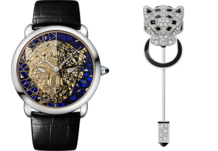 Cartier卡地亞Pasha de Cartier美洲豹鏤空腕錶 Cartier卡地亞Panthère de Cartier美洲豹領帶夾