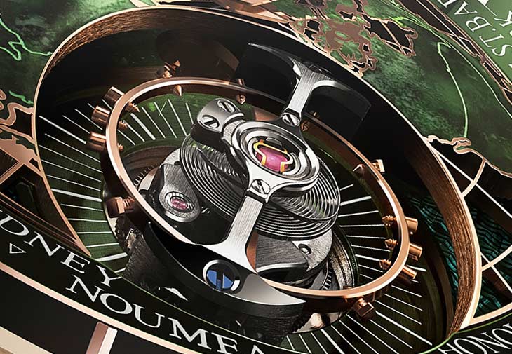 JAEGER-LECOULTRE積家Master Grande Tradition超卓傳統大師系列948型機芯世界時間腕錶綠色琺瑯面盤款