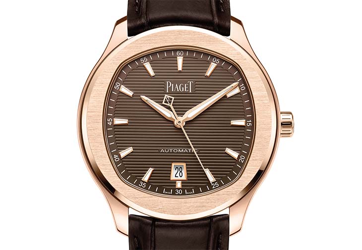 伯爵PIAGET Polo系列玫瑰金巧克力色面盤自動腕錶