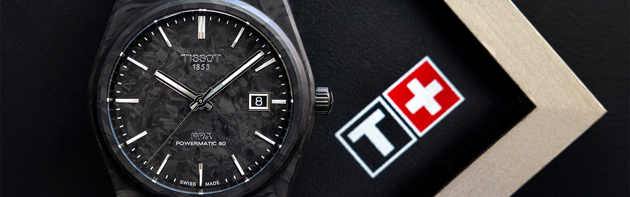 TISSOT天梭PRX鍛造碳矽游絲腕錶