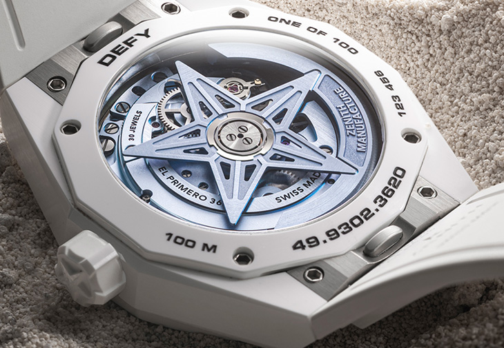 ZENITH真力時Defy Skyline Skeleton White Surfer Ceramic「白色衝浪者」陶瓷鏤空腕錶