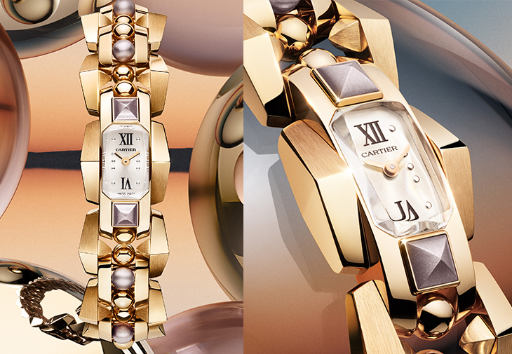 CARTIER Clash [Un]limited黃K金及紫金腕錶小型款