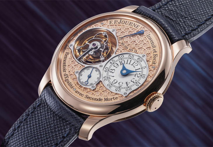 F.P. Journe 18K玫瑰金錶殼搭配同色雕刻錶盤「Tourbillon Souverain TN “Régence Circulaire”」