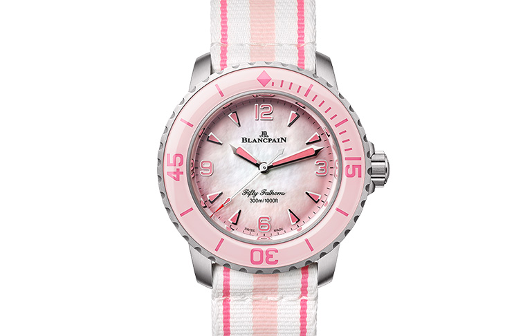 最可愛的五十噚 BLANCPAIN五十噚潛水自動腕錶俏皮粉