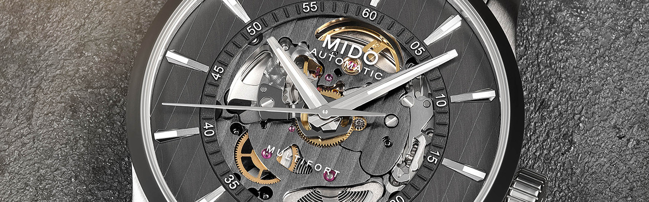 美度先鋒系列鏤空腕錶