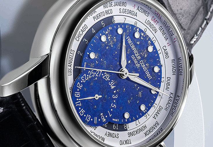 康斯登FREDERIQUE CONSTANT百年典雅自製機芯世界時區腕錶Classics Worldtimer Manufacture