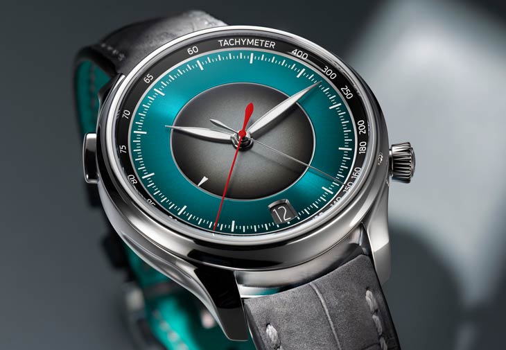 亨利慕時H. MOSER & CIE.勇創者飛返計時兩地時區日期腕錶