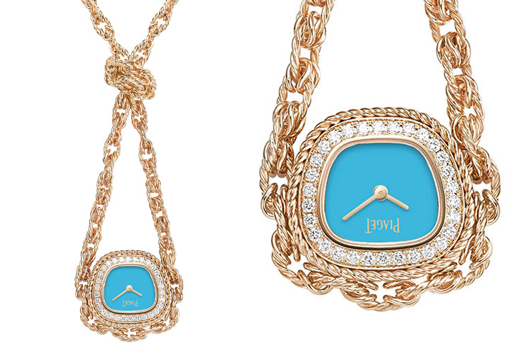 PIAGET伯爵錶Sixtie系列 Swinging Sautoir 18K玫瑰金土耳其石錶