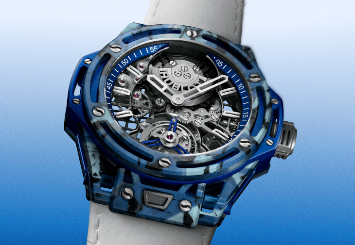 HUBLOT宇舶Big Bang陀飛輪喬科維奇GOAT藍色硬地款