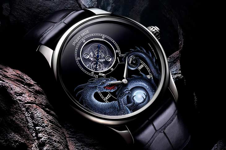 雅克德羅JAQUET DROZ Dragon John Howe白金陀飛輪腕錶