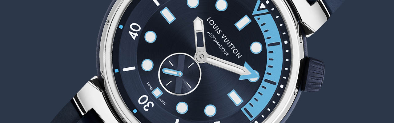 路易威登Tambour Street Diver Skyline Blue
