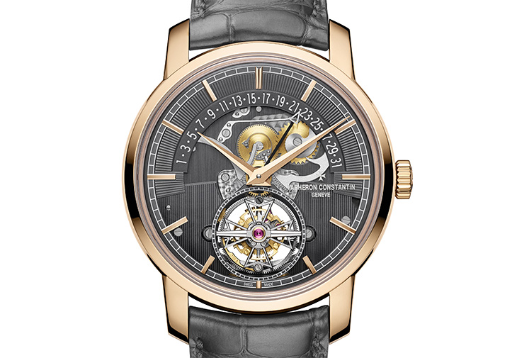江詩丹頓VACHERON CONSTANTIN Traditionnelle陀飛輪逆跳日曆鏤雕腕錶