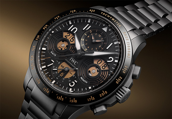 萬國錶IWC飛行員萬年曆數字日期-月份高性能計時腕錶
