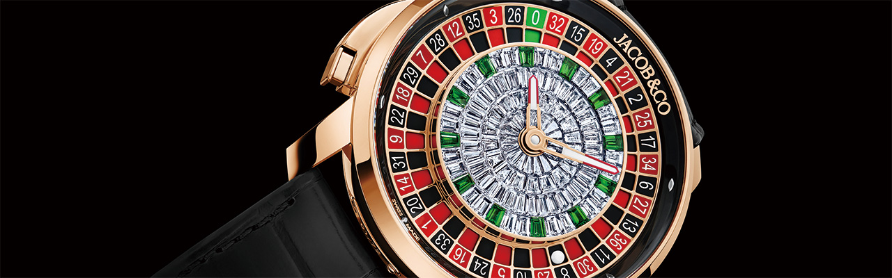 JACOB & CO. Casino Roulette Rose Gold Baguette