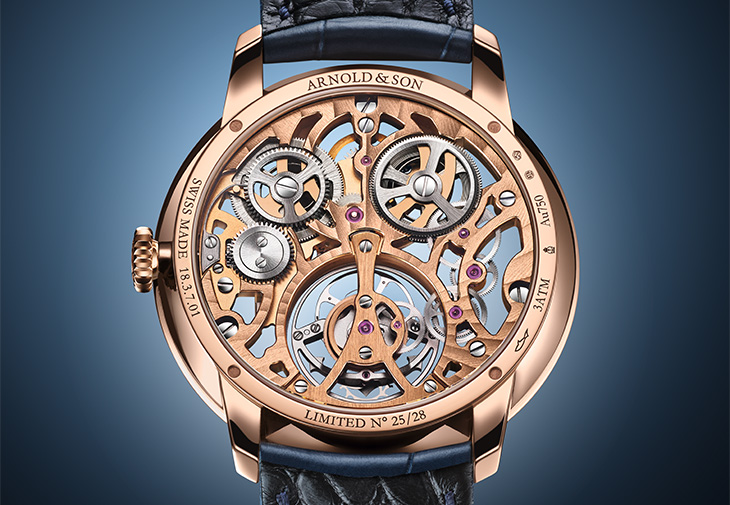ARNOLD & SON Ultrathin Tourbillon Skeleton超薄陀飛輪鏤空腕錶