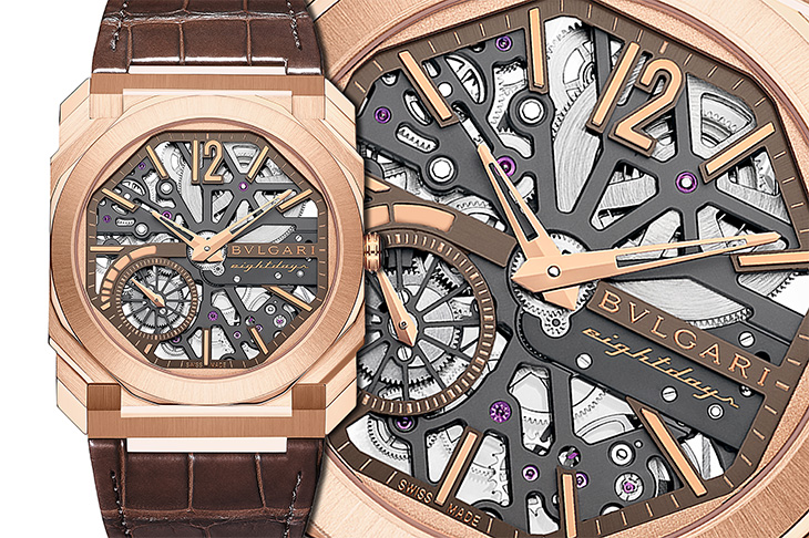 超薄・鏤空・長動能 BVLGARI Octo Finissimo Skeleton 8 Days鏤空八日鍊腕錶