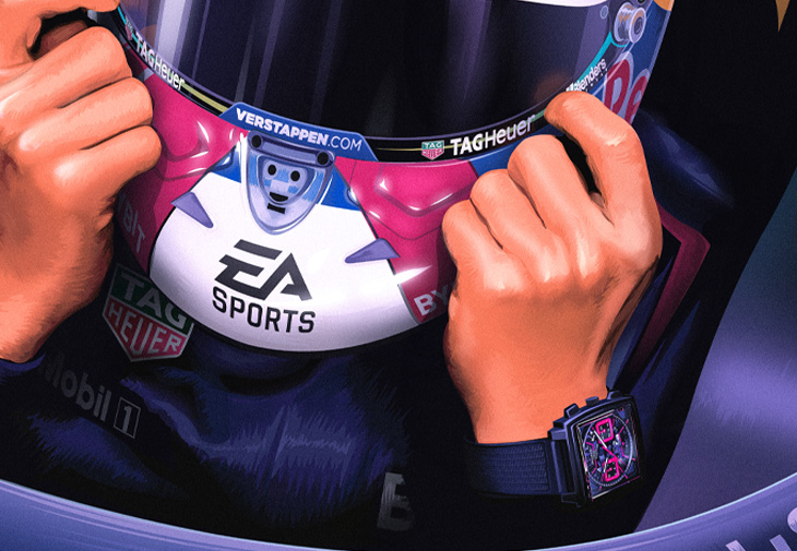 TAG Heuer泰格豪雅Monaco鏤空計時腕錶粉紅款