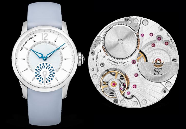 舒瓦茨Schwarz Etienne FIJI Floral Seconds Serti Couture腕上之花⼥腕錶