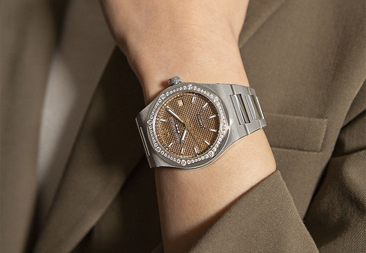 芝柏表GIRARD-PERREGAUX Laureato桂冠系列38毫米Copper鑲鑽腕錶