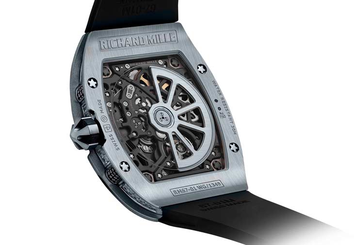 RICHARD MILLE RM 67-01超薄⾃動上鍊腕錶(⽩⾦鑲鑽款)