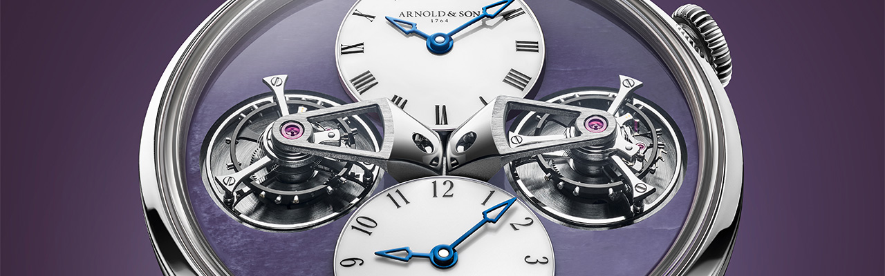 Arnold & Son亞諾錶Double Tourbillon White Gold雙陀飛輪白金腕錶