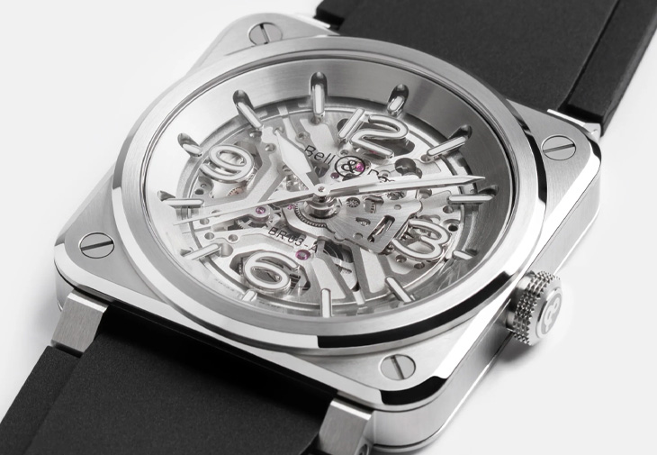 BELL & ROSS柏萊士BR-03 Skeleton Steel鏤空腕錶