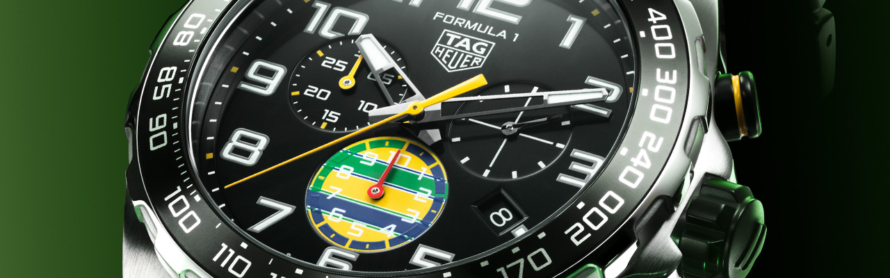 TAG Heuer泰格豪雅Formula 1 x Senna特別版計時腕錶