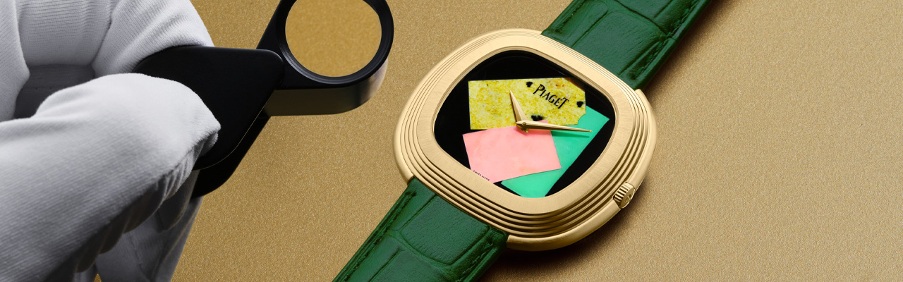 PIAGET伯爵錶Andy Warhol 18K黃金彩色寶石面盤自動上鍊腕錶