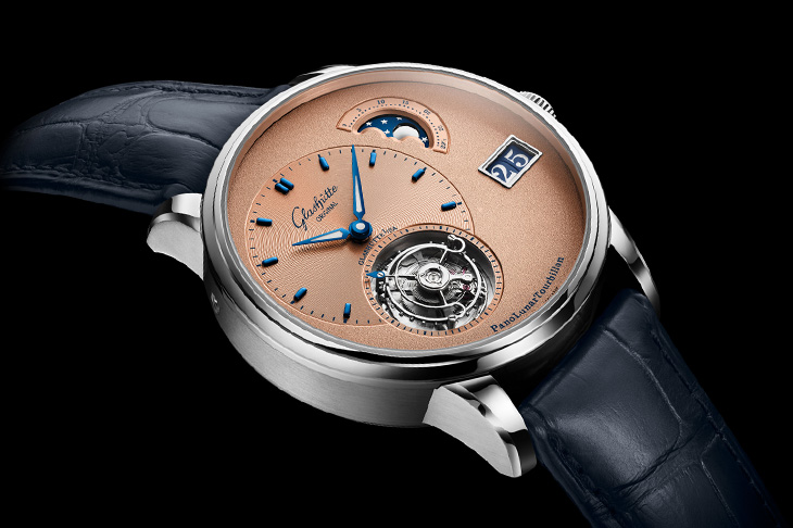 格拉蘇蒂原創180週年  鐵礦石玫瑰金色面盤PanoLunarTourbillon月相陀飛輪腕錶