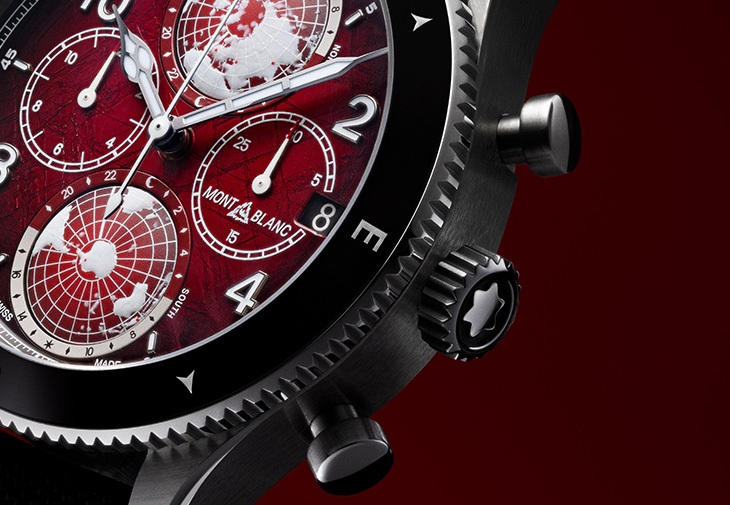MONTBLANC萬寶龍1858系列Geosphere世界時間計時零氧腕錶限量款