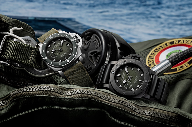 致敬義大利海軍航空隊 沛納海2025新作Submersible Marina Militare PAM01697、PAM01698