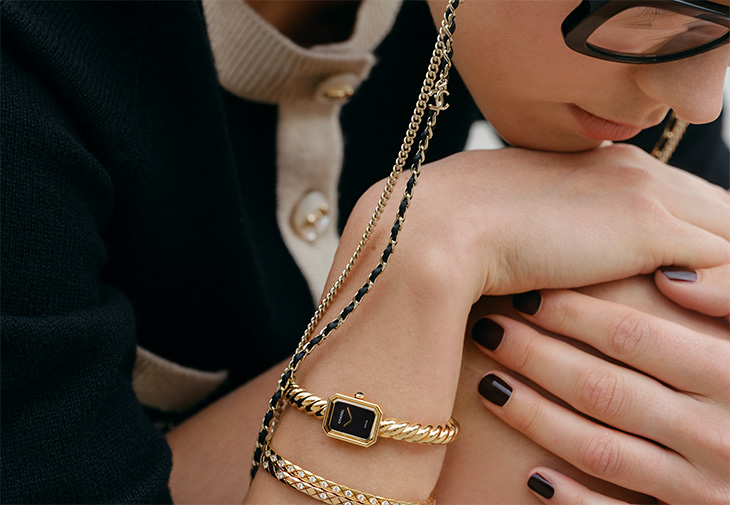 CHANEL香奈兒Première Galon黃金手鐲腕錶