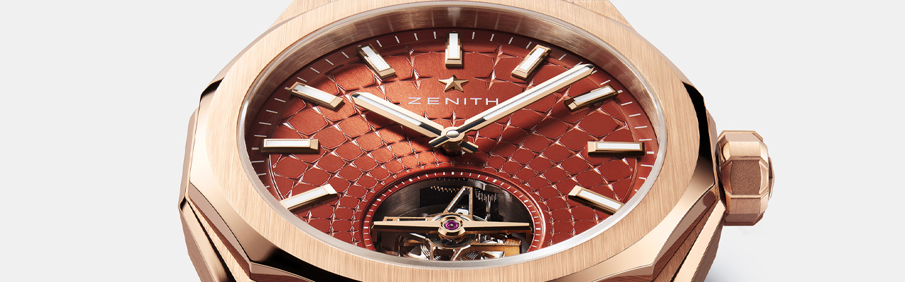 ZENITH真力時Defy天際線系列玫瑰金陀飛輪腕錶