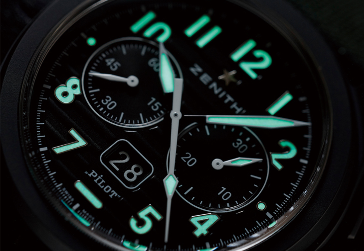 真力時ZENITH Pilot Big Date Flyback大日期飛返計時飛行員腕錶