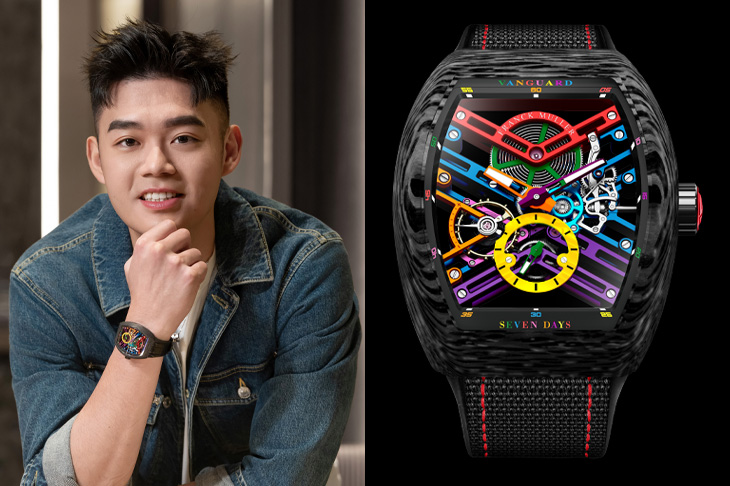 奧運金牌國手王齊麟的生日之選／FRANCK MULLER Vanguard Skeleton Color Dreams