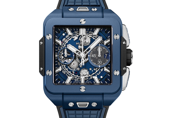 HUBLOT宇舶Square Bang Unico藍色陶瓷腕錶