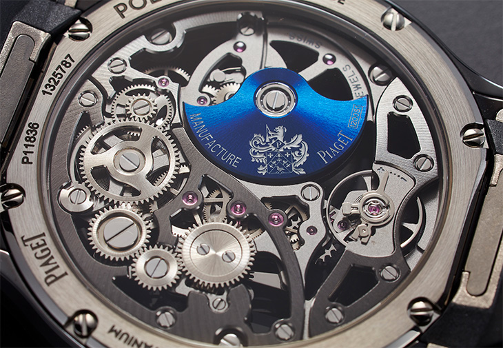 伯爵錶PIAGET Polo系列黑陶瓷超薄鏤空自動腕錶