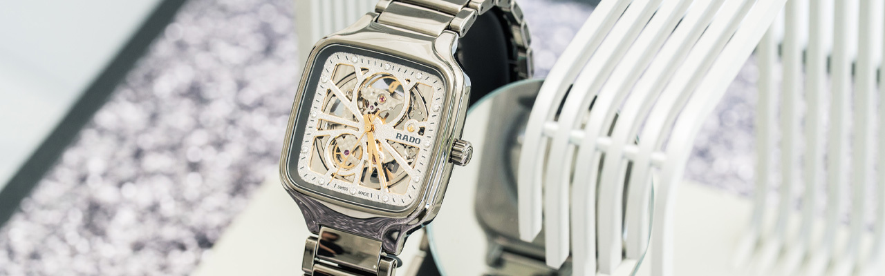 RADO雷達表True Square真我方形系列高科技陶瓷鏤空腕錶