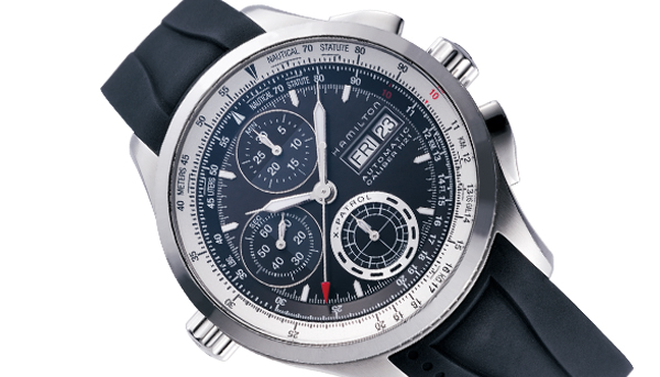 HAMILTON Khaki X-Patrol Auto Chrono 手腕上的飛行器
