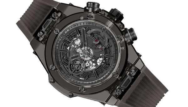 透明外裝的新話題 HUBLOT Big Bang Unico Sapphire All Black計時碼錶